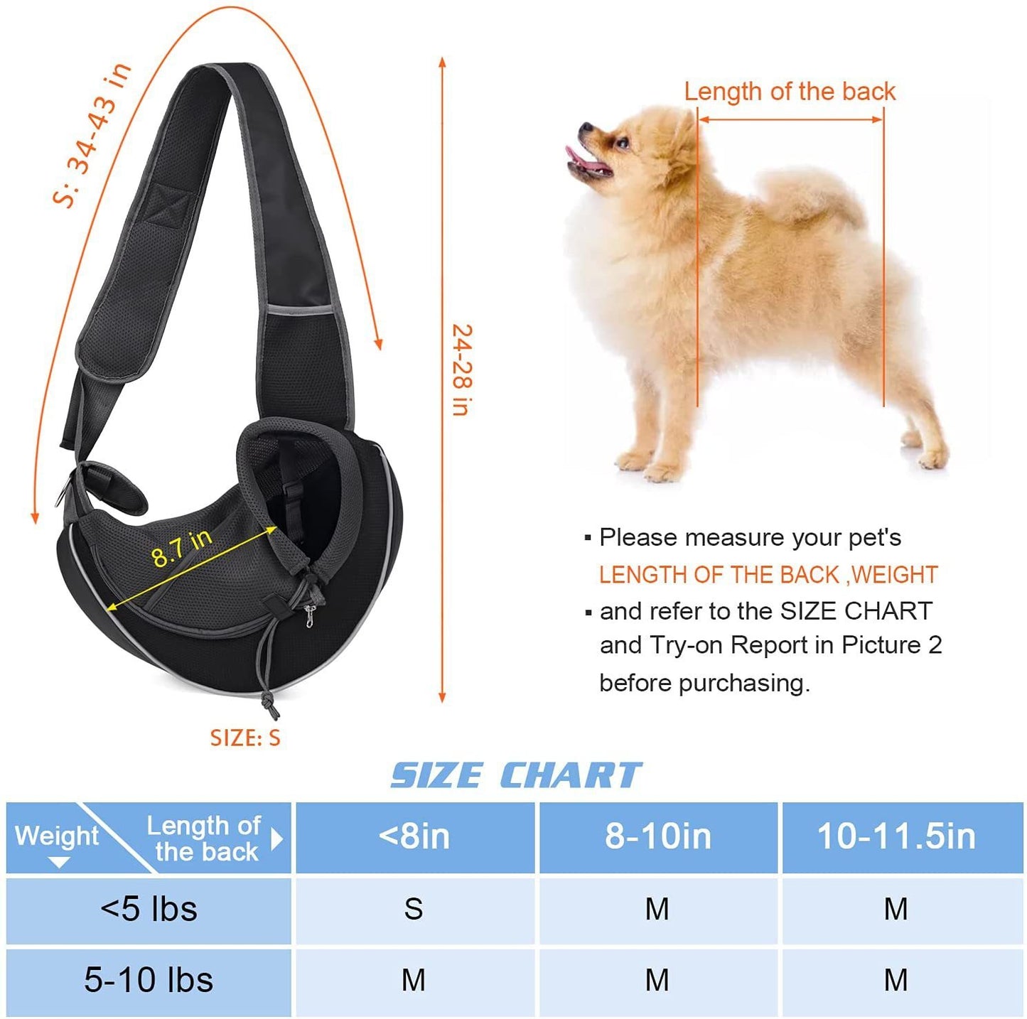 Portable Crossbody Bag For Pet